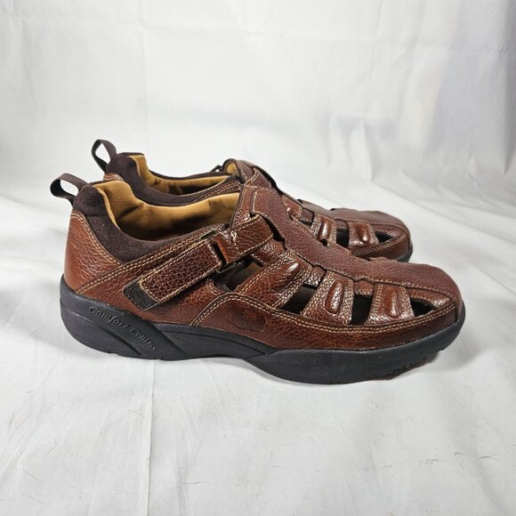 Dr. Comfort Fisherman Sandals Brown Men\'s Size 13W Closed Toe